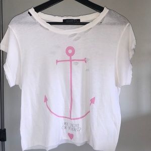 WILDFOX My Yacht Or Yours distressed tee